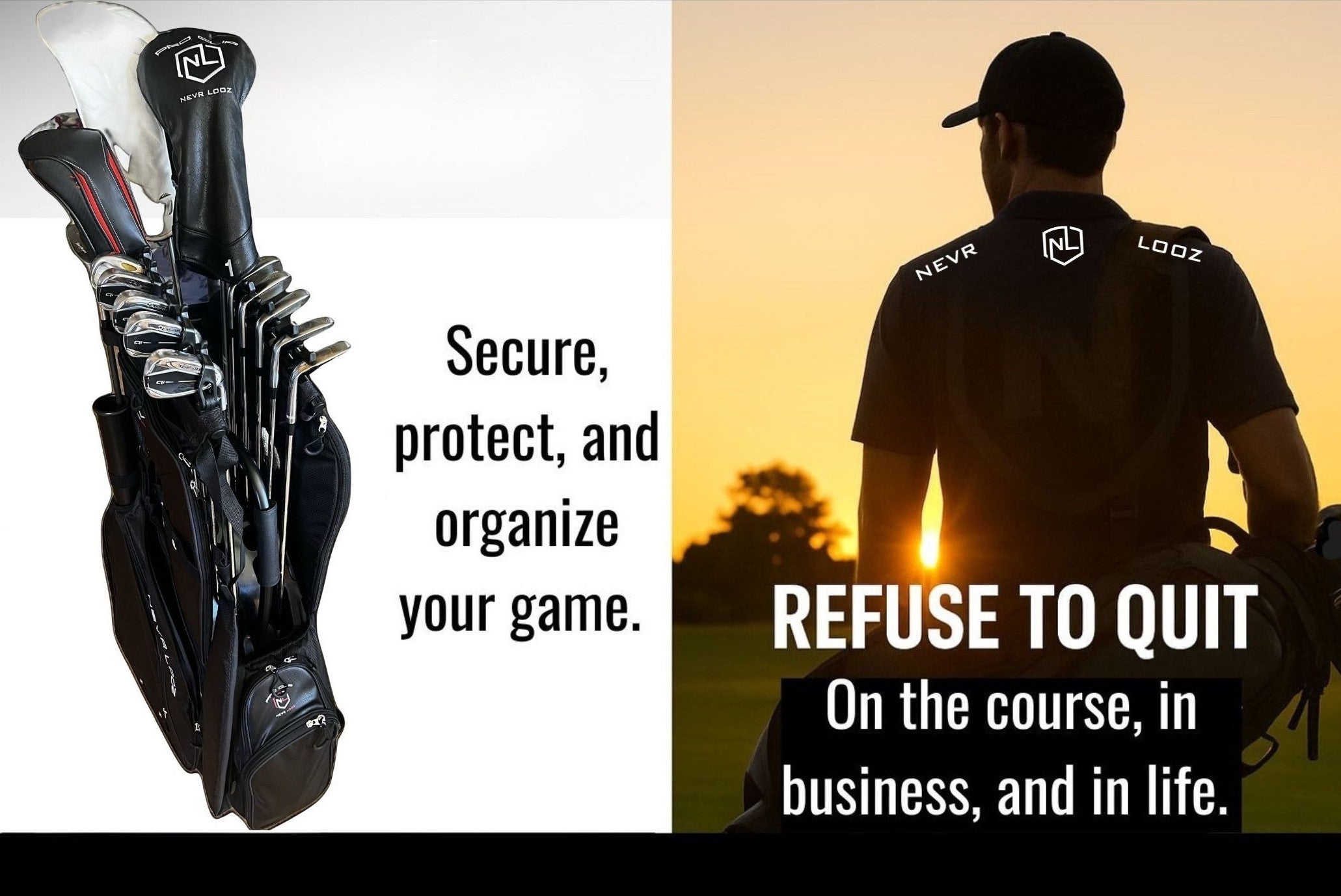 Best Golf Bag for Organization | No Rattle Bag | Club Clips – NEVR