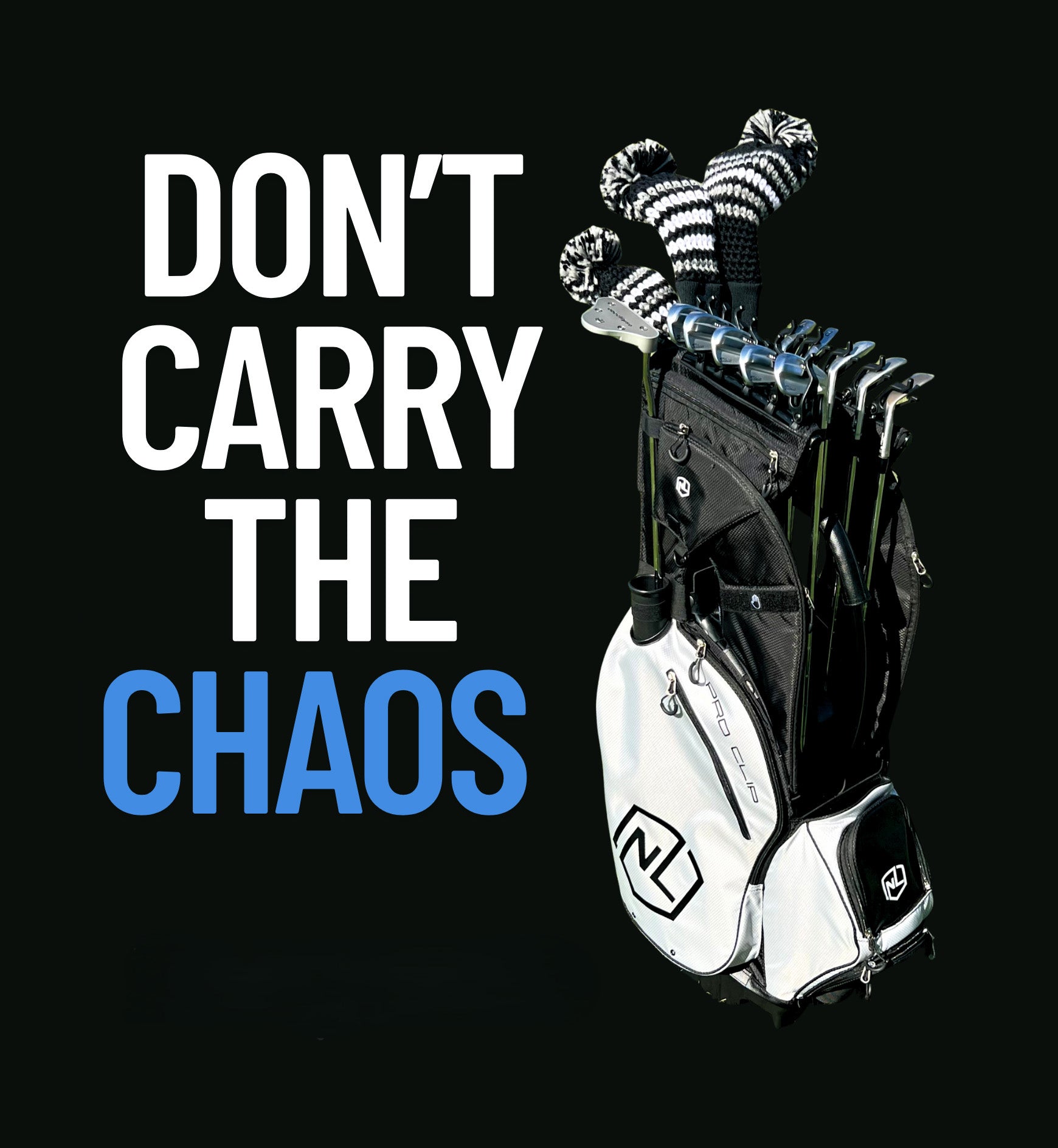 NEVR LOOZ™ Modular Golf Bag | Locking Clips & Swappable Outer