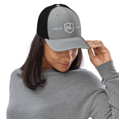 Front Snapback Heather grey black cap