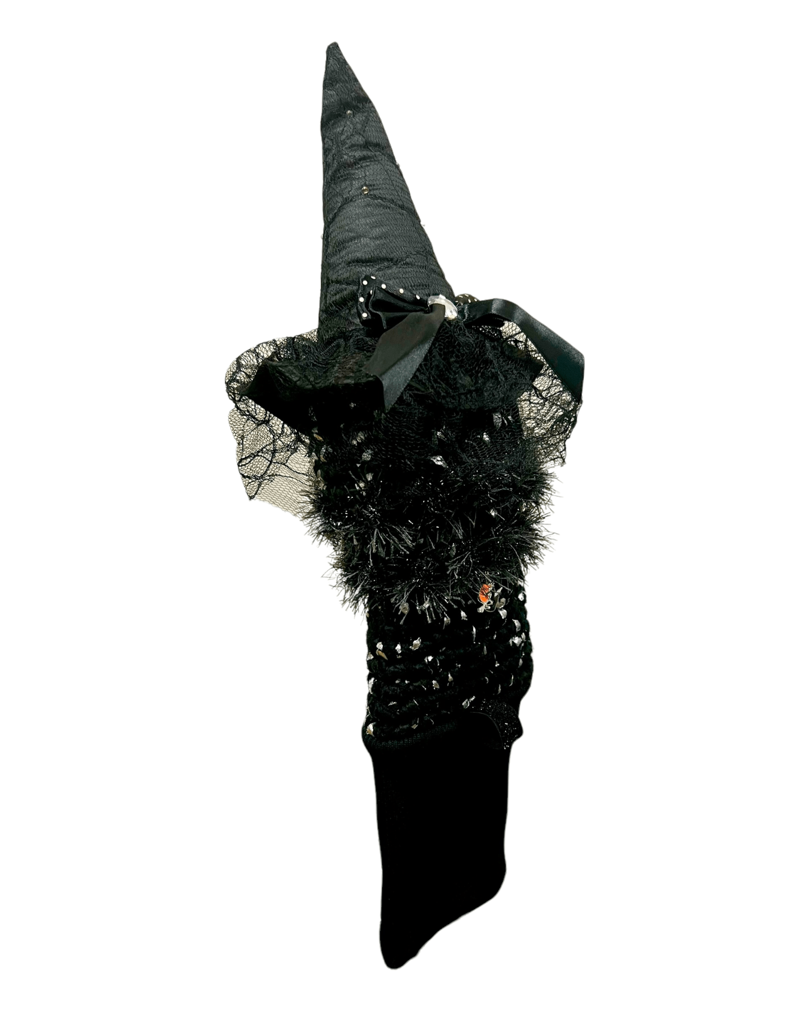 Black hat with spooky veil Hat